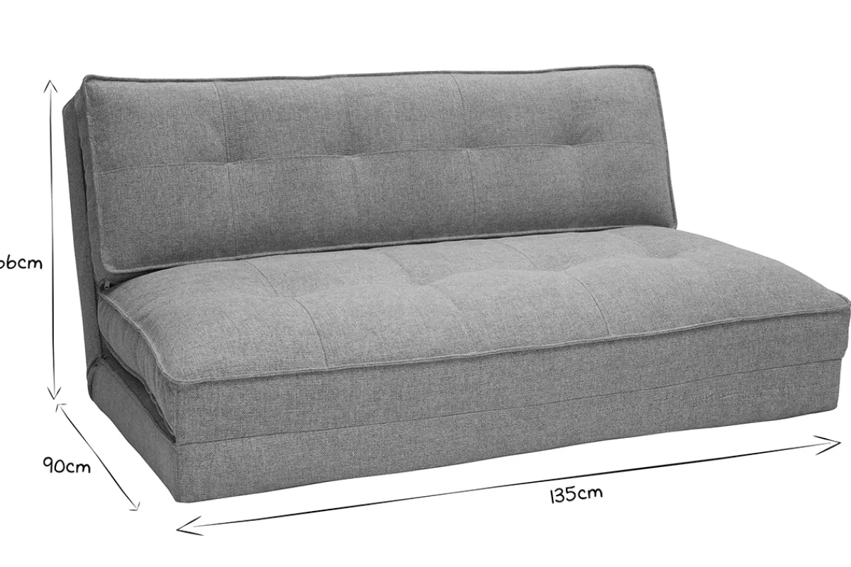 Miliboo Zweisitzer-Relaxsessel aus taupefarbenem Stoff SALLY* Schlafsessel