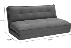 Miliboo Zweisitzer-Schlafsofa aus grauem Stoff SALLY* Schlafsessel