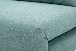 Miliboo Zweisitzer-Schlafsofa aus graugrünem Stoff und hellem Holz AMIKO* Schlafsofas|Schlafsessel